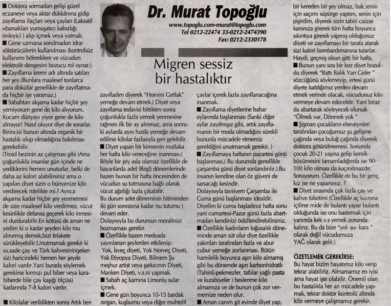Dr. Murat TOPOĞLU Gazete ve Dergi Haberleri - 47