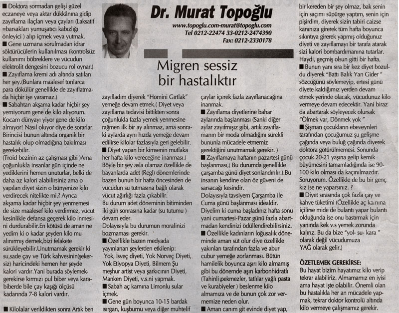 Dr. Murat TOPOĞLU Gazete ve Dergi Haberleri - 47